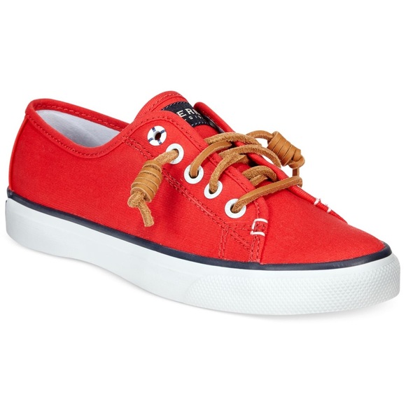 Red sperry shoes Clearance